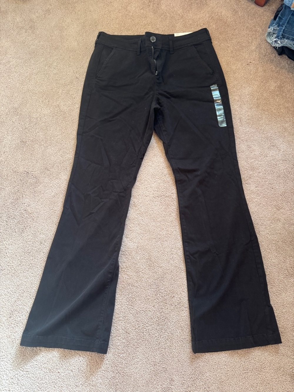 American Eagle Outfitters Black Stretch Kick Boot Jeans